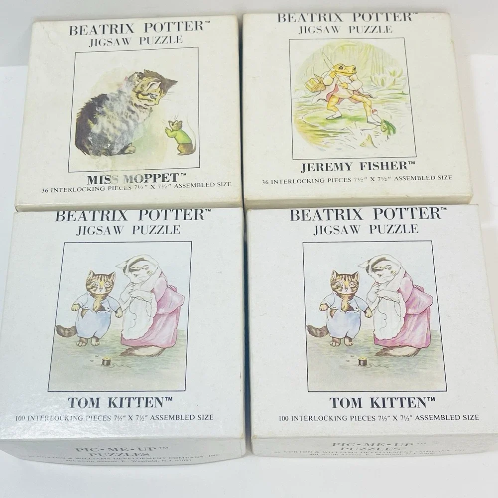 Beatrix Potter Moppet Jeremy Fisher Tom Kitten Jigsaw Puzzles 36 & 100 Pcs Lot 4
